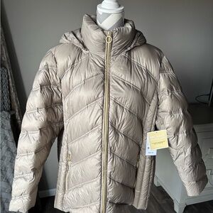 Michael Kors Beige Puffer Coat